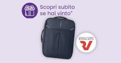 Concorso Lines e Tampax da Acqua e Sapone 2026, vinci zaino da viaggio Roncato Ironik con SMS
