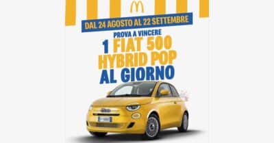 concorso McDonald's McChicken Creation vinci Fiat 500 Hybrid Pop al giorno app
