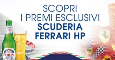 concorso Peroni Nastro Azzurro 2026 gadget Scuderia Ferrari instant win supermercato