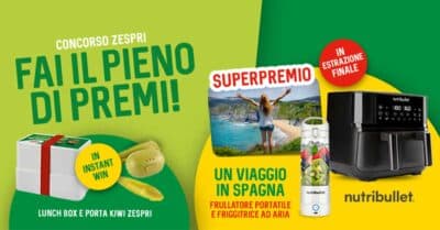 Concorso Zespri fai il pieno di premi kit benessere viaggio Spagna kiwi