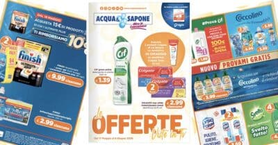Volantino Acqua e Sapone maggio giugno 2026 con concorsi e cashback attivi