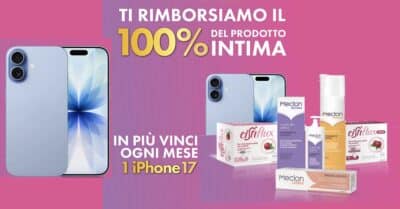 Meclon Intima Cistiflux cashback rimborso 15,90 euro e concorso iPhone 17 farmacia