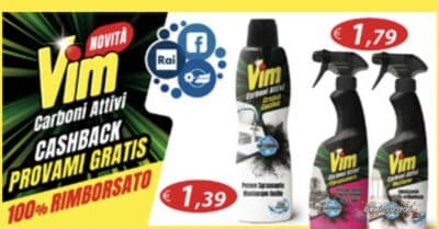 cashback Vim Carboni Attivi provami gratis rimborso 100% prezzo