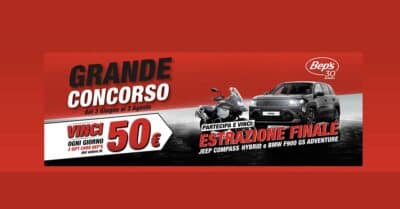 Concorso Bep's 30 anni instant win Gift Card Jeep Compass BMW F 900 GS estrazione finale