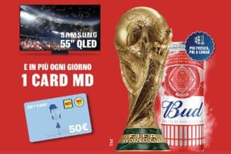 concorso Gioca con Bud MD 2026 vinci gift card 50 euro e TV Samsung 55 pollici