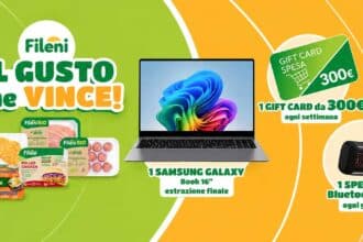 concorso Fileni il gusto che vince JBL GO 5 gift card Samsung Galaxy Book instant win