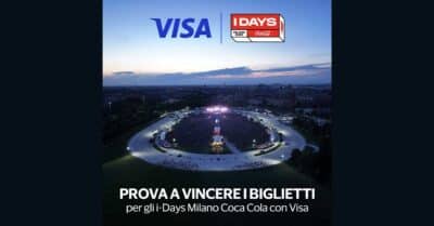 Concorso Visa I-Days biglietti concerti Maroon 5 Foo Fighters instant win Instagram