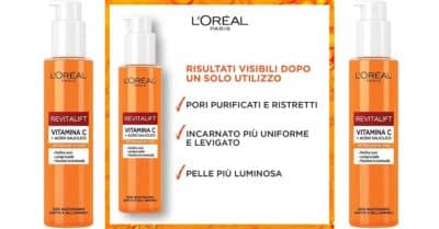 L'Oréal Paris Revitalift detergente viso purificante vitamina C acido salicilico offerta Amazon 2,99 euro