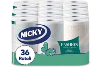 carta igienica Nicky Fashion 36 rotoli offerta Amazon