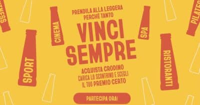 Operazione a premio Crodino Vinci Sempre 2026 massaggio yoga cinema voucher scontrino