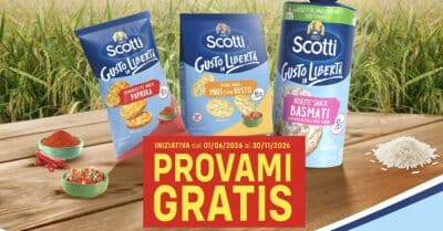 cashback Scotti Provami Gratis linea Gusto in libertà rimborso scontrino