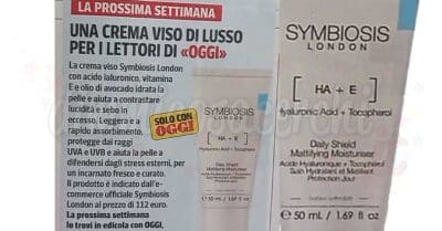 crema viso Symbiosis London edicola Oggi