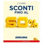 Volantino Esselunga 2-15 luglio 2026 sconti fino al 50% offerte Fidaty