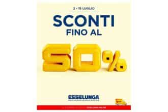 Volantino Esselunga 2-15 luglio 2026 sconti fino al 50% offerte Fidaty