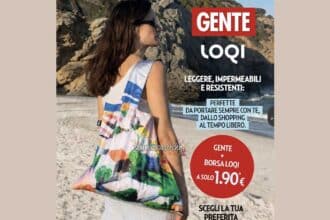Rivista Gente 6 agosto 2026 con borsa impermeabile LOQI in allegato