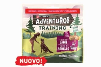 Campioni omaggio snack Training Adventuros di Purina gusto Agnello