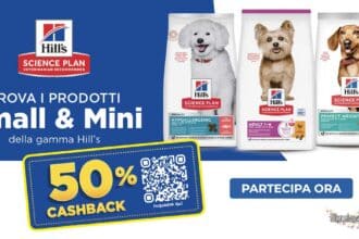 cashback Hill’s Science Plan Small Mini rimborso 50% negozi animali