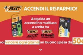 concorso BIC Accendi il Risparmio 2026 accendino EZ Reach buono spesa 50 euro