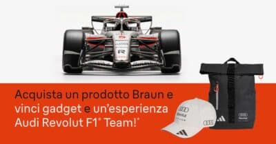 concorso Braun Vinci con Noi 2026 zaini cappellini biglietti GP Italia Monza instant win