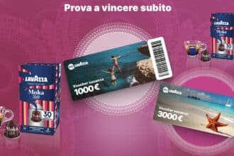 concorso Lavazza Moka Style vinci voucher viaggio 1000 3000 euro instant win