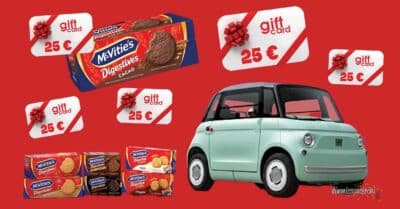 Concorso McVitie's 2026 con gift card spesa e Fiat Topolino elettrica in palio