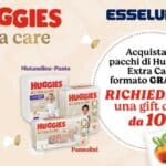 gift card Esselunga 10 euro Huggies Extra Care pannolini mutandine promo 2026