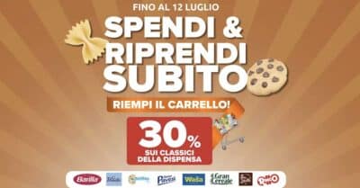 sconto 30% Carrefour Carta PAYBACK prodotti Barilla Mulino Bianco Pan di Stelle 2026