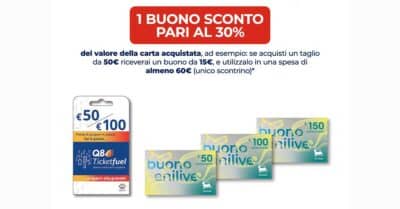 Promozione Esselunga buoni carburante Eni e Q8, buono sconto del 30% sulla spesa con Carta Fìdaty