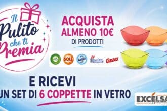 operazione a premio Il Pulito che ti Premia coppette vetro Acqua&Sapone