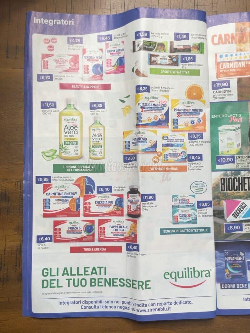 Anteprima Volantino Sirene Blu dal 1° al 23 settembre 2026