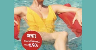 amaca gonfiabile allegato Gente agosto 2026 rossa azzurra mare piscina