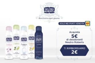 cashback Neutro Roberts deodorante spray MD rimborso 2 euro