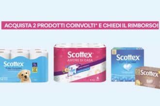 cashback Scottex Esselunga rimborso 100% prodotti carta igienica Kleenex ottobre 2026