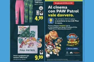 concorso Al Cinema con Lidl Plus 2026 vinci biglietti Paw Patrol Missione Dinosauri