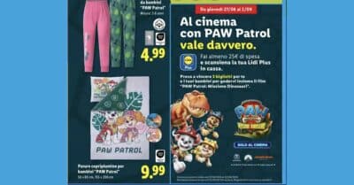 concorso Al Cinema con Lidl Plus 2026 vinci biglietti Paw Patrol Missione Dinosauri