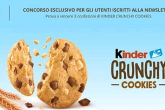 concorso newsletter Ferrero Kinder Crunchy Cookies 2026 vinci confezioni