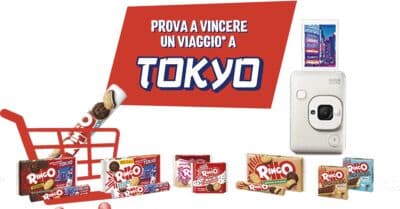 concorso Ringo Gocciole Barilla 2026 vinci Instax Mini e viaggio Tokyo