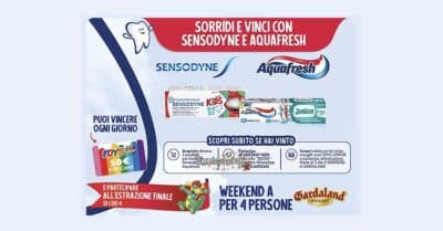 concorso Sensodyne Aquafresh Bimbi Junior gift card Toys Center weekend Gardaland