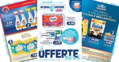Volantino Acqua e Sapone nazionale: le offerte dal 30 agosto al 19 settembre
