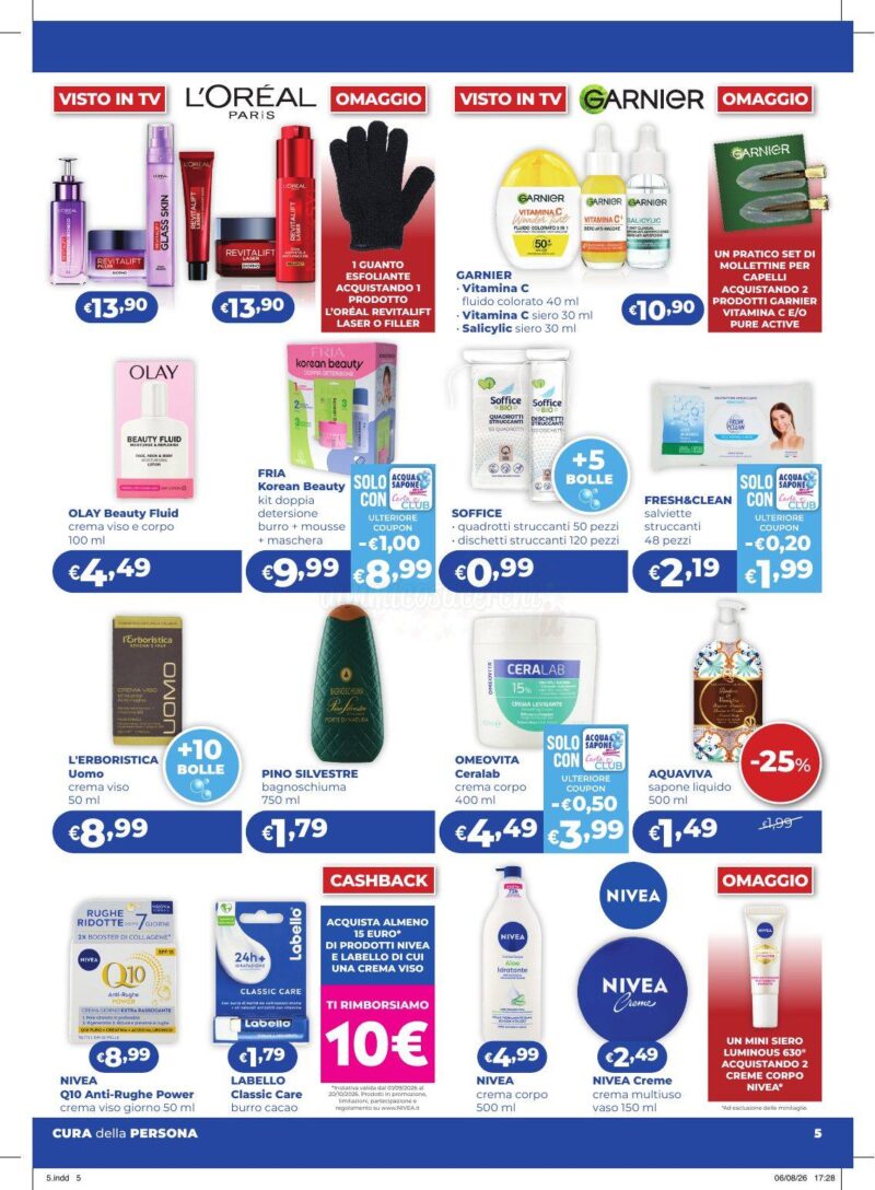Anteprima volantino Acqua e Sapone Cesar dal 3 al 23 settembre