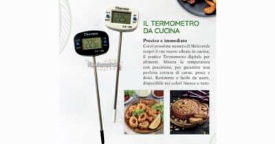 Termometro digitale da cucina allegato alla rivista Melaverde