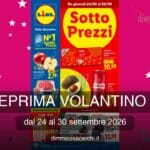 Volantino Lidl settembre 2026 con offerte su alimentari, detersivi e utensili Parkside