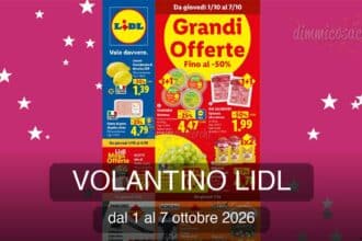 Volantino Lidl ottobre 2026 con offerte su alimentari freschi, Mulino Bianco, prodotti Halloween e promozioni 3x2