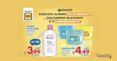 cashback Garnier La tua Skincare ti Rimborsa MD 5 euro rimborso prodotti viso 2026