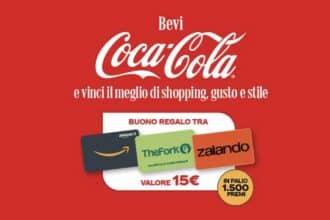 concorso Coca-Cola Bevi e Vinci gift card 15 euro Amazon Zalando The Fork 2026