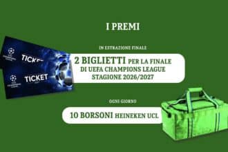 Concorso Heineken verso la finale 2027 Coop, vinci borsoni UCL e viaggio alla finale di Champions League