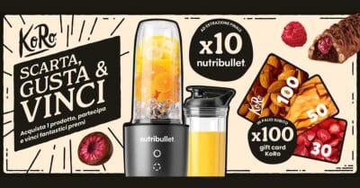Concorso KoRo Scarta Gusta Vinci gift card instant win frullatore Nutribullet