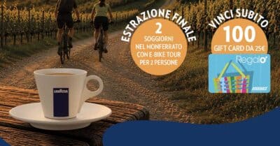 concorso Lavazza Mercatò vinci Gift Card e soggiorno nel Monferrato con e-bike