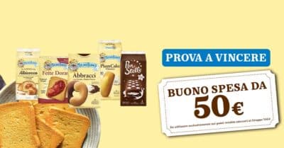 Concorso Mulino Bianco Pan di Stelle Végé buoni spesa instant win 50 euro