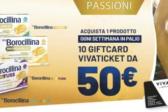 concorso Neoborocillina Dai voce alle tue passioni instant win Gift Card Vivaticket 50 euro